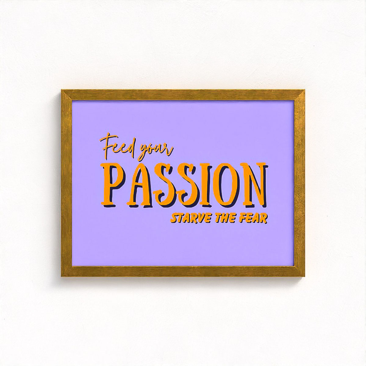 Passion Colour Block Framed Fine Art Print