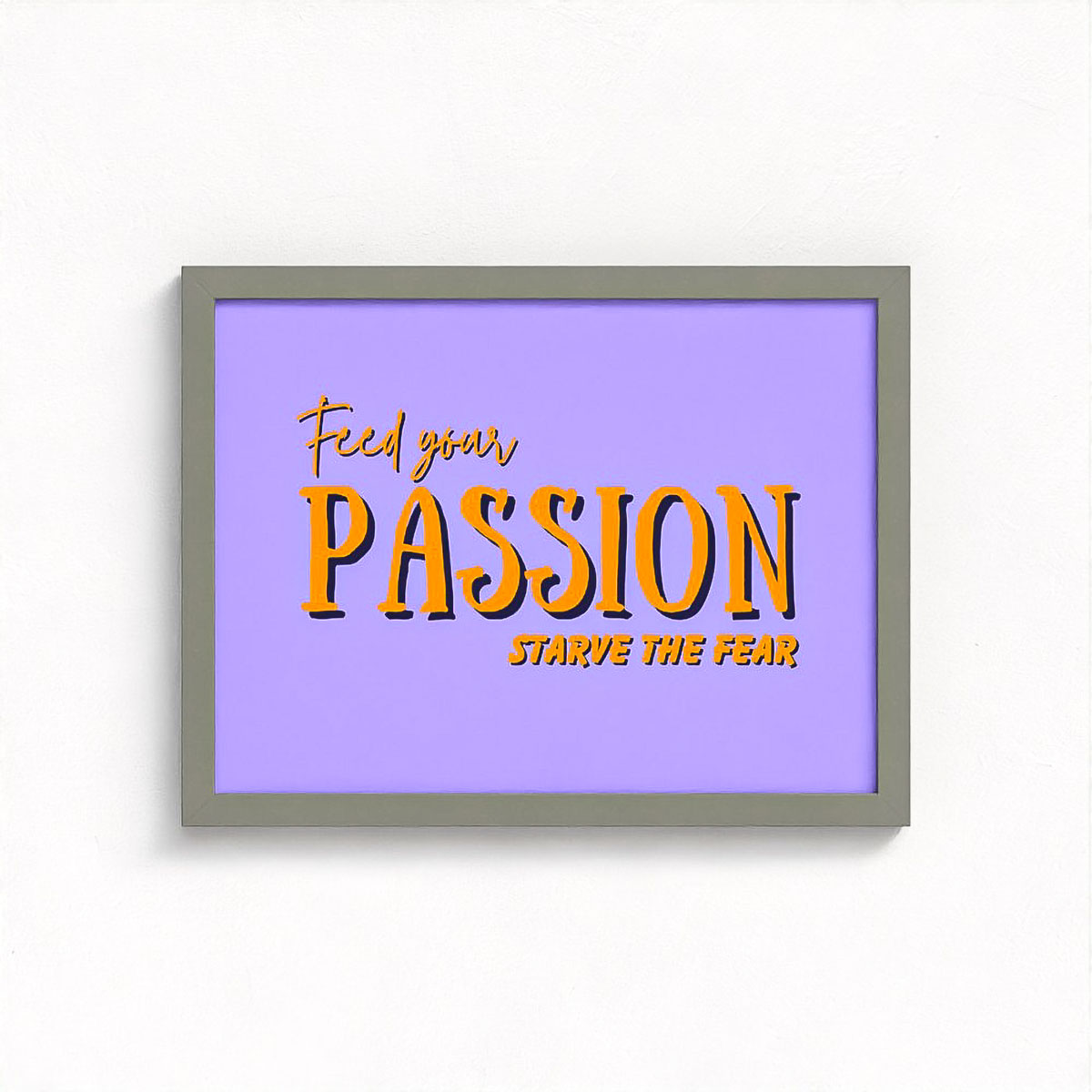 Passion Colour Block Framed Fine Art Print