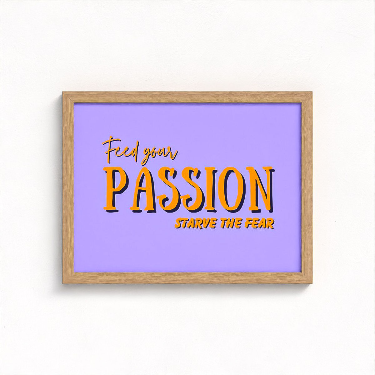 Passion Colour Block Framed Fine Art Print