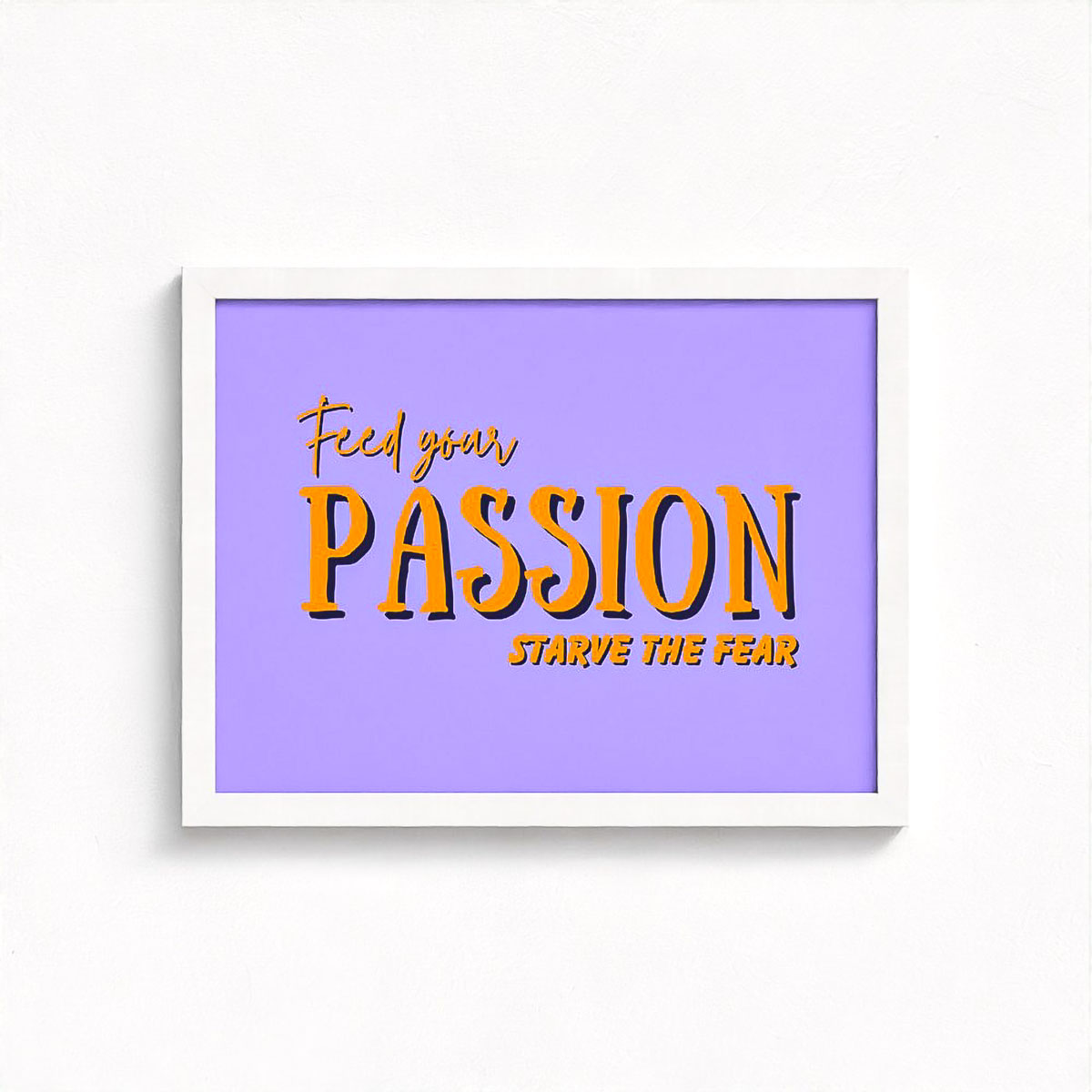 Passion Colour Block Framed Fine Art Print