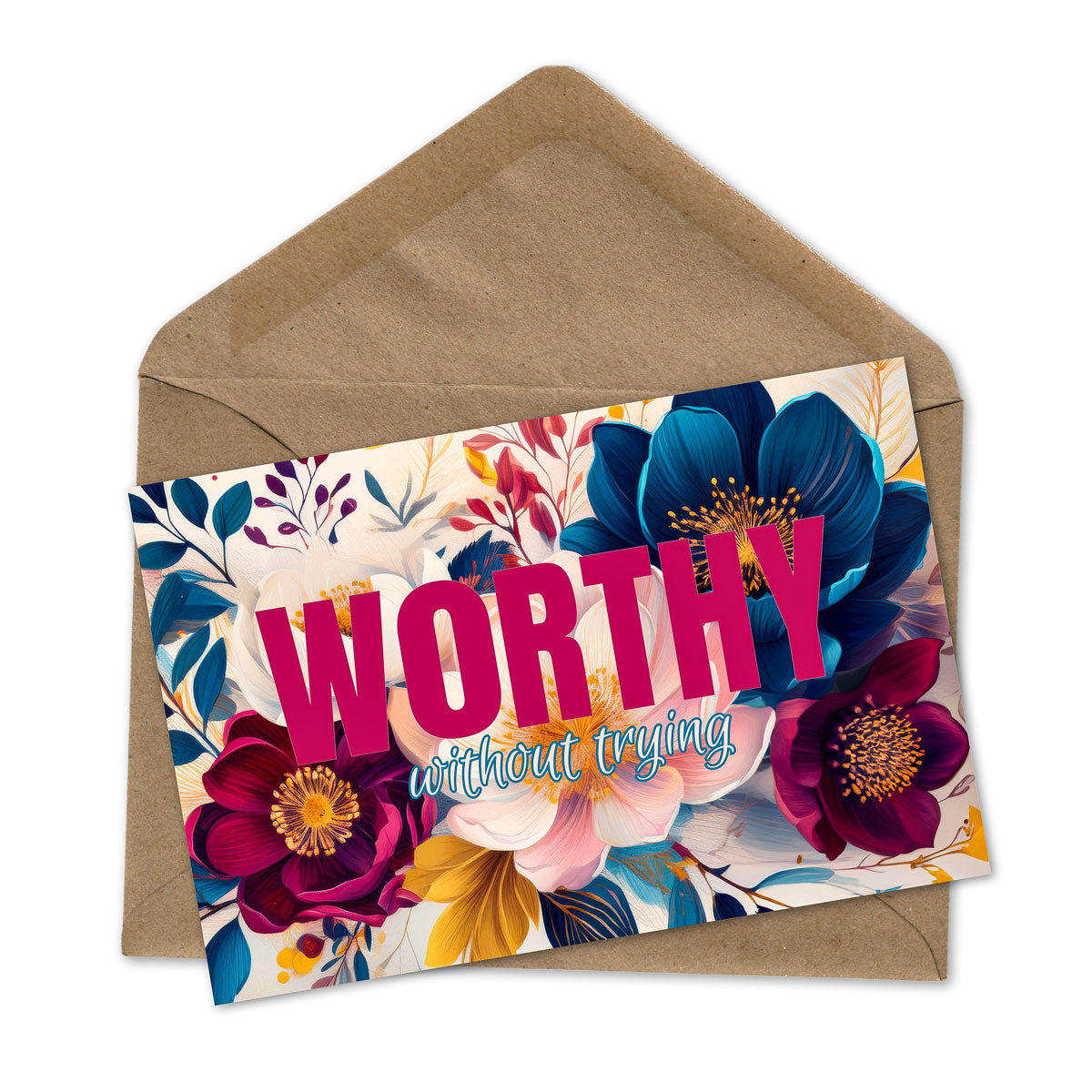 Worthy Floral Greetings Card