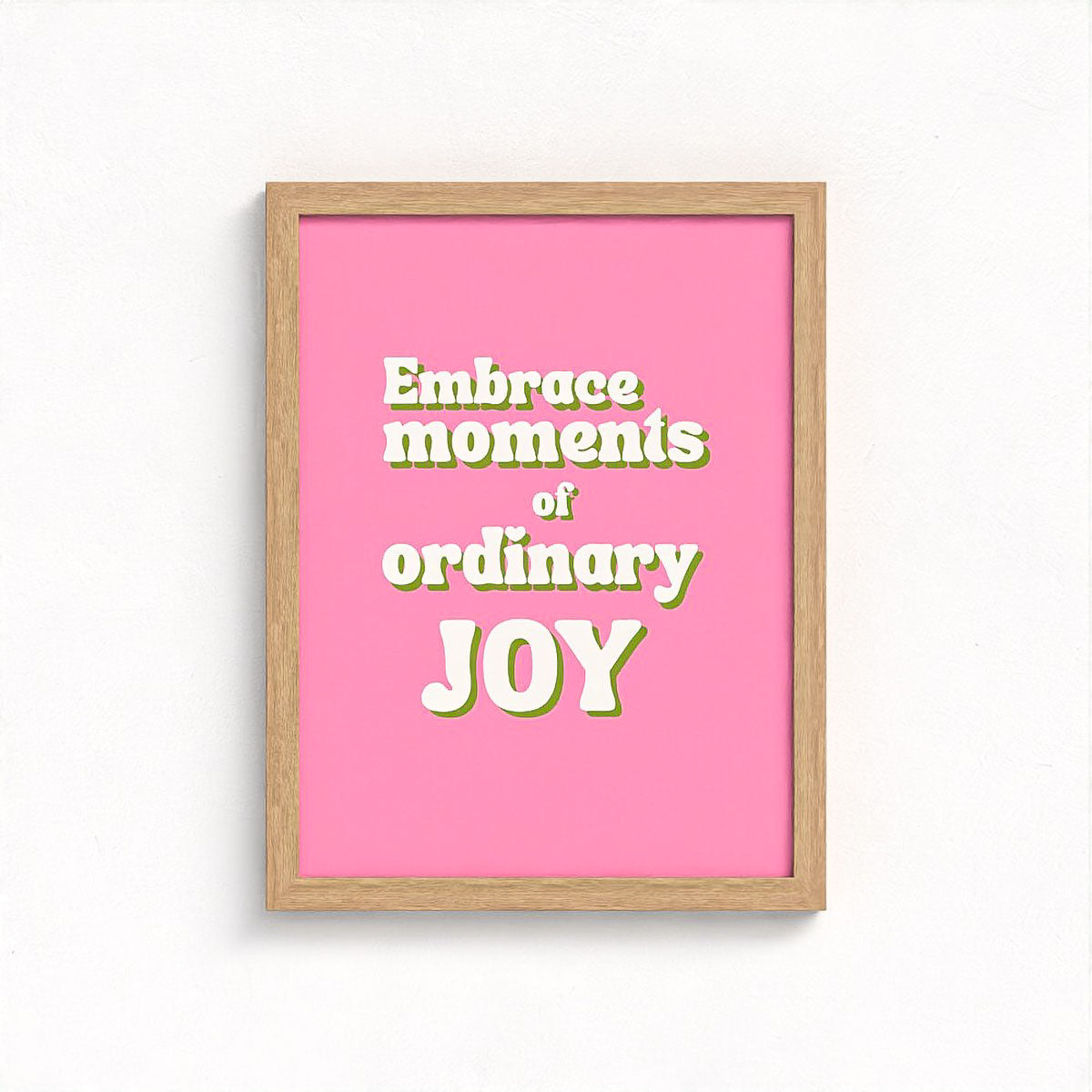 Ordinary Joy Colour Block Framed Fine Art Print