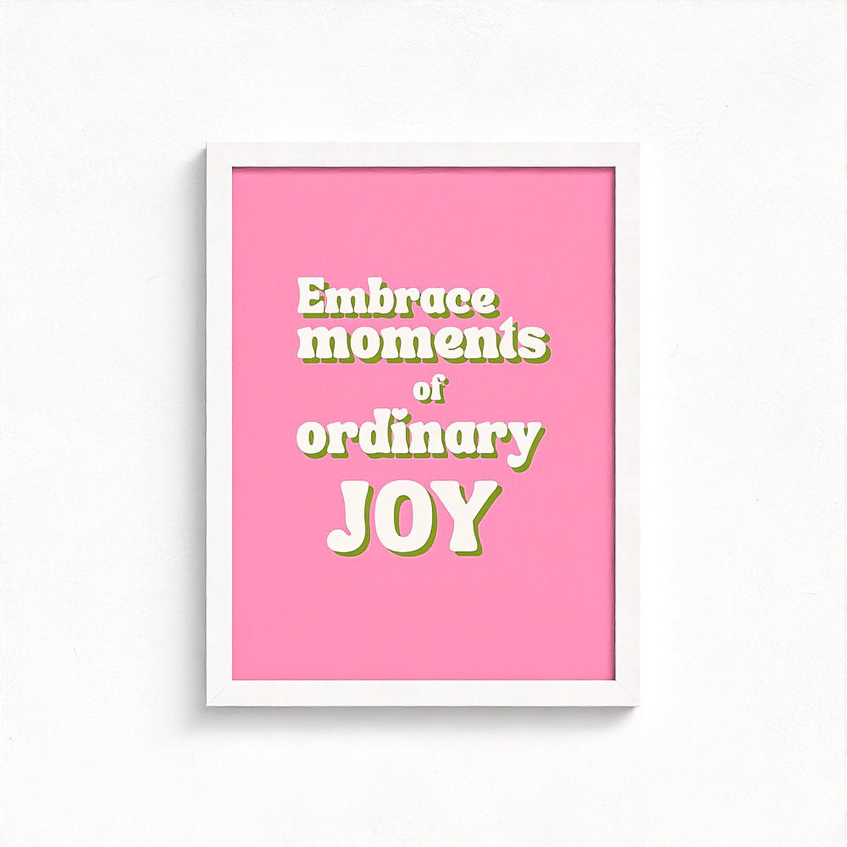 Ordinary Joy Colour Block Framed Fine Art Print