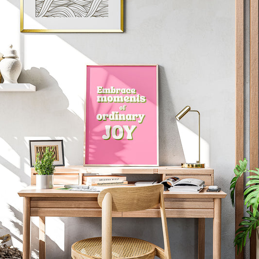 Ordinary Joy Colour Block Framed Fine Art Print