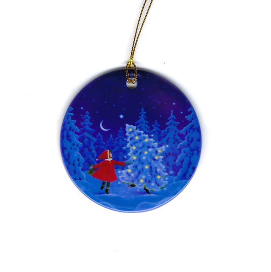 My Magic Christmas Tree Round Ceramic Ornament