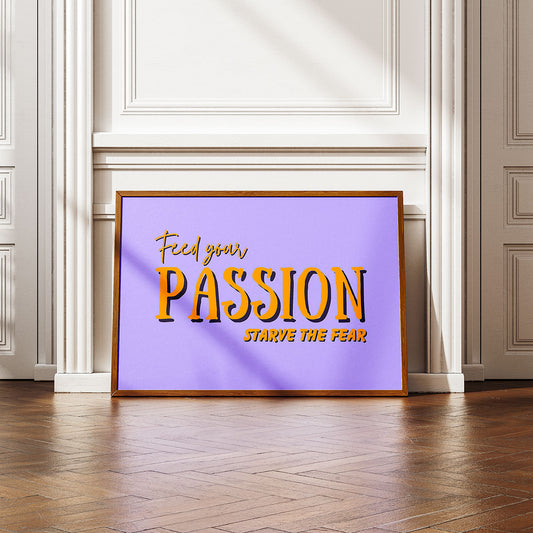 Passion Colour Block Framed Fine Art Print