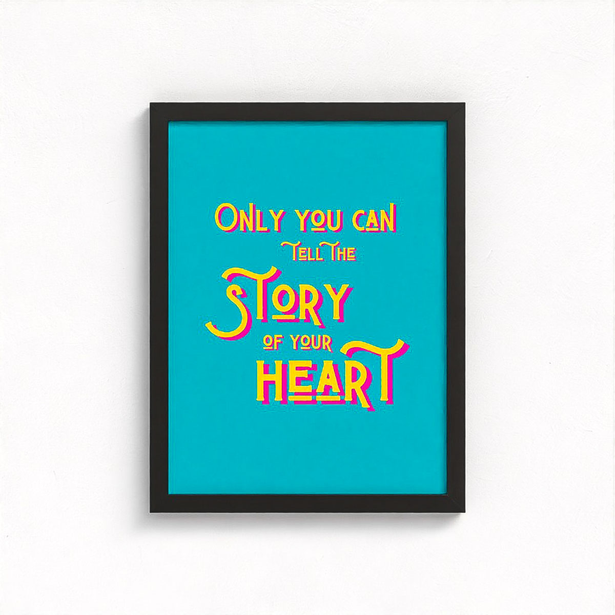 Story Colour Block Framed Fine Art Print