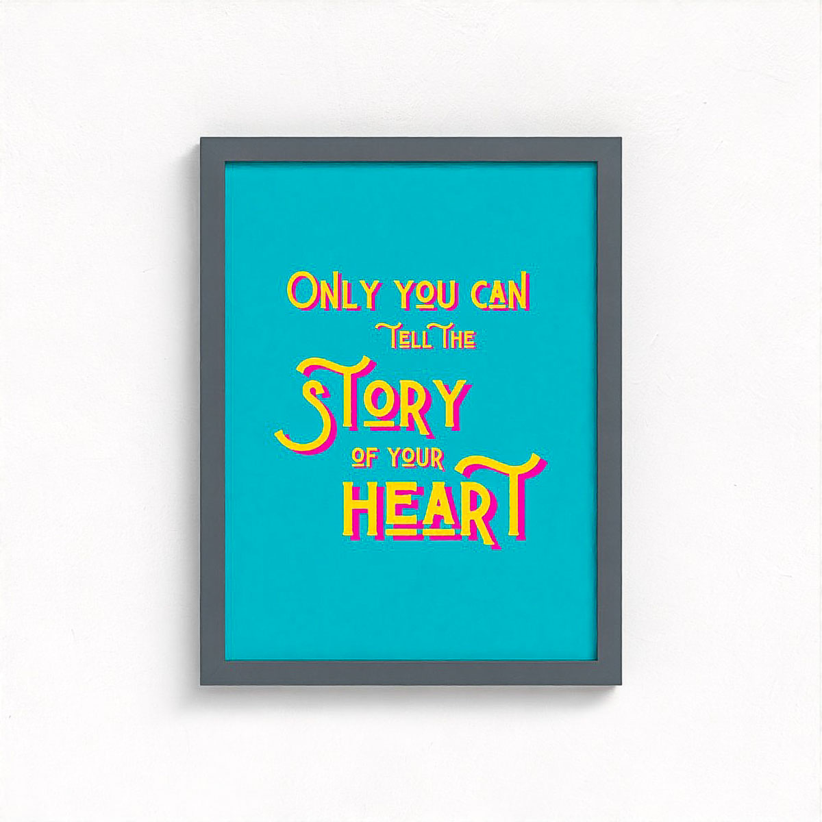 Story Colour Block Framed Fine Art Print