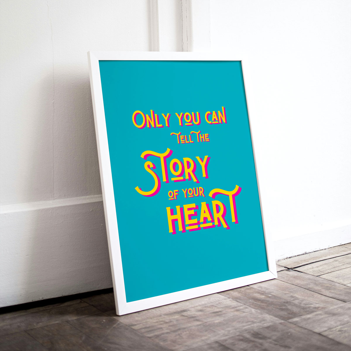 Story Colour Block Framed Fine Art Print