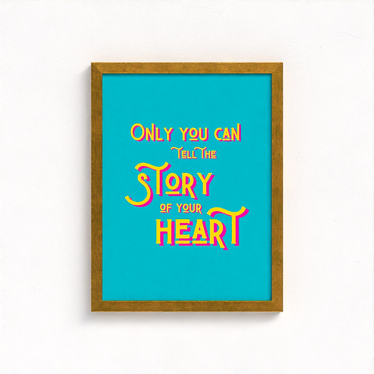 Story Colour Block Framed Fine Art Print