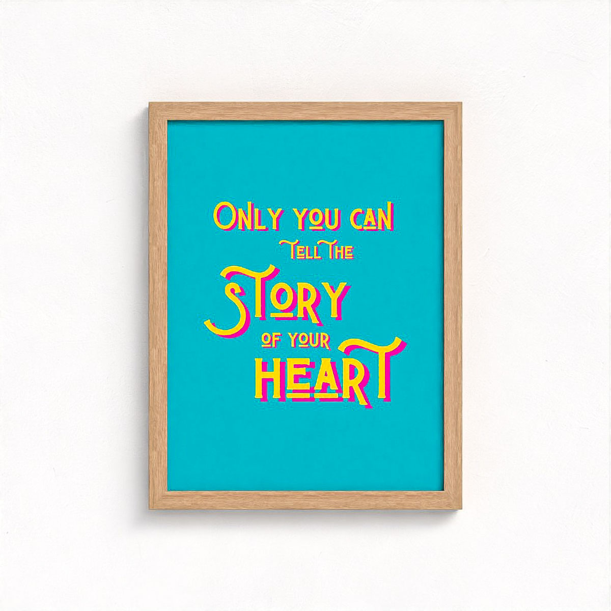 Story Colour Block Framed Fine Art Print