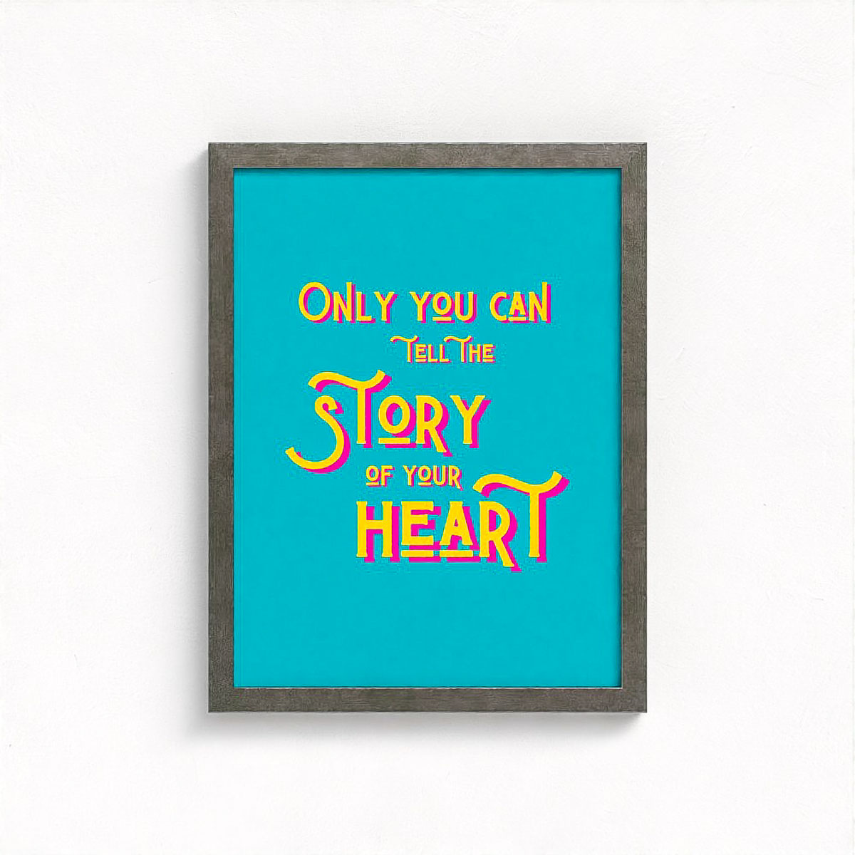 Story Colour Block Framed Fine Art Print