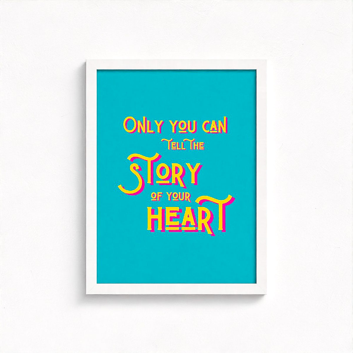 Story Colour Block Framed Fine Art Print