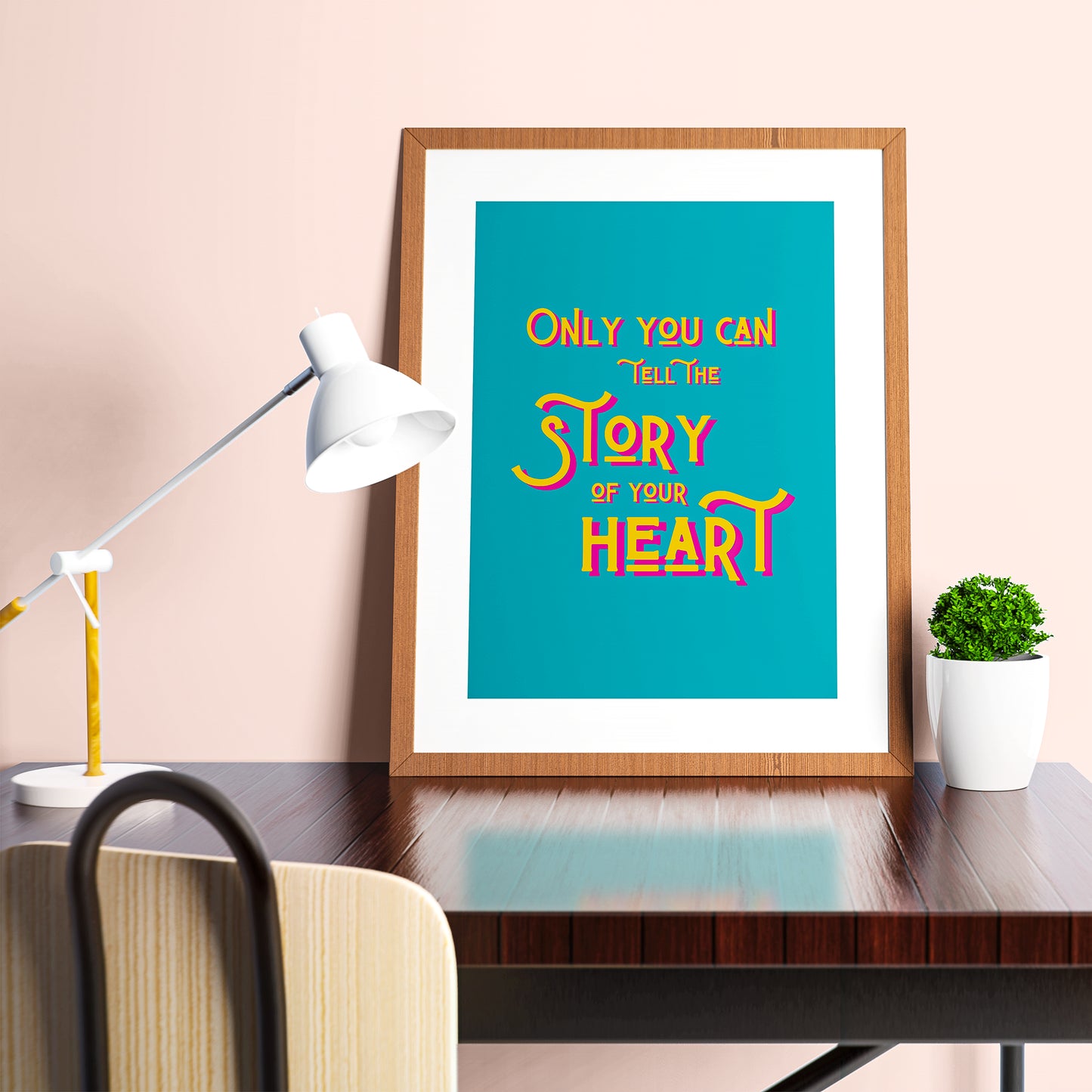 Story Colour Block Framed Fine Art Print