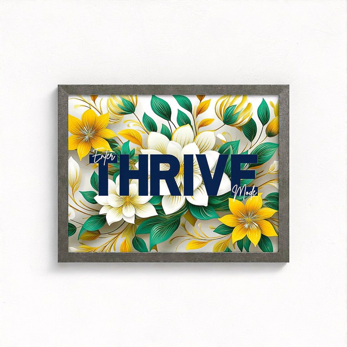 Thrive Floral Framed Fine Art Print