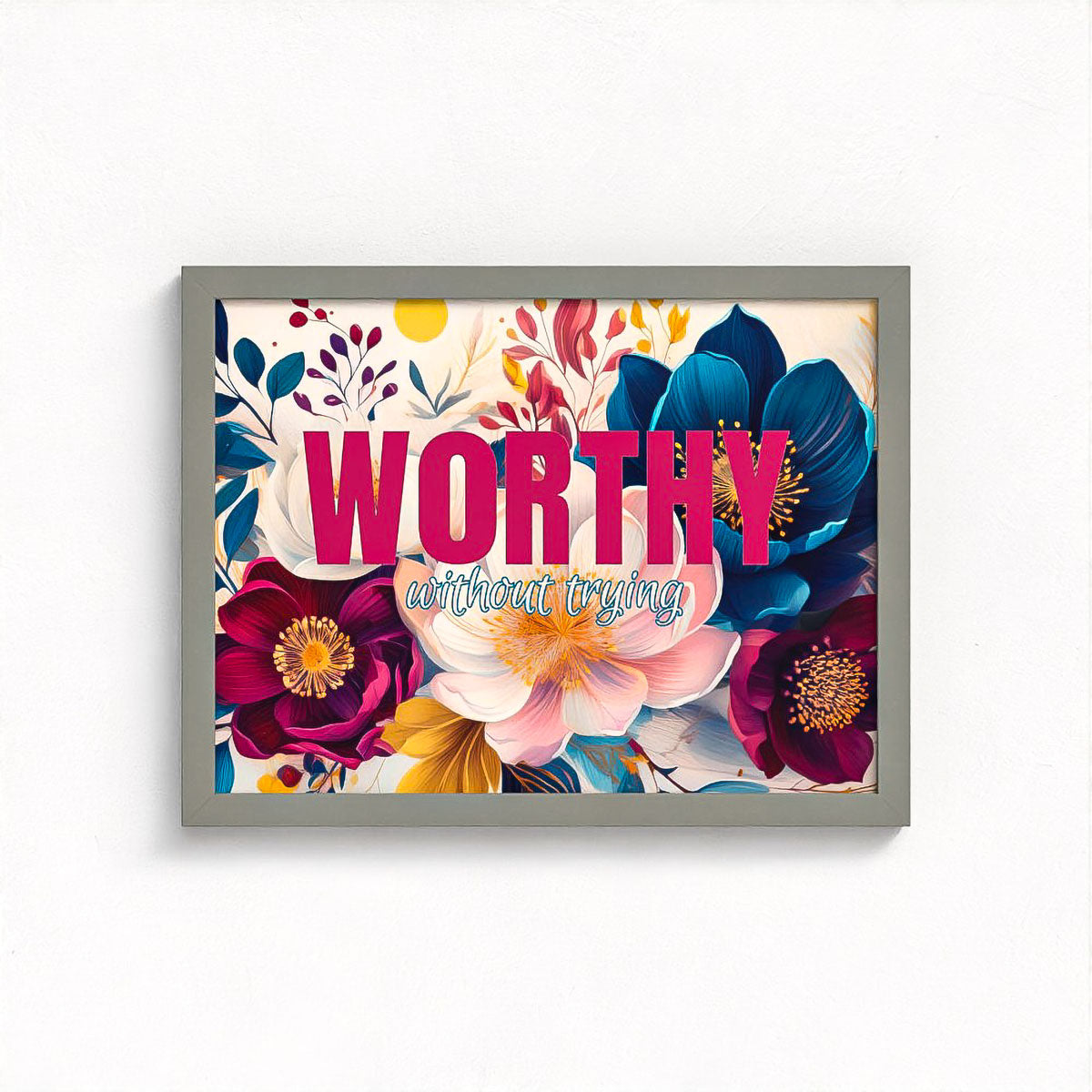 Worthy Floral Framed Fine Art Print