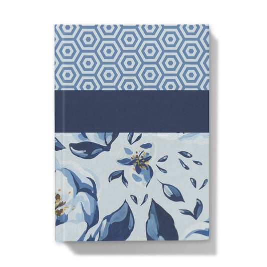 Blue Floral Block Hardback Journal