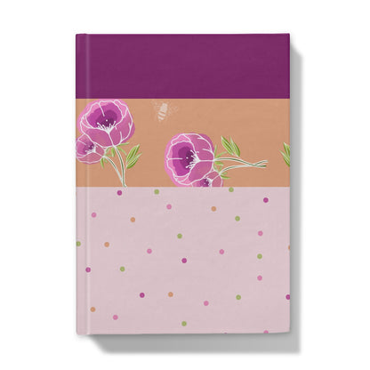 Cerise and Orange Block Hardback Journal