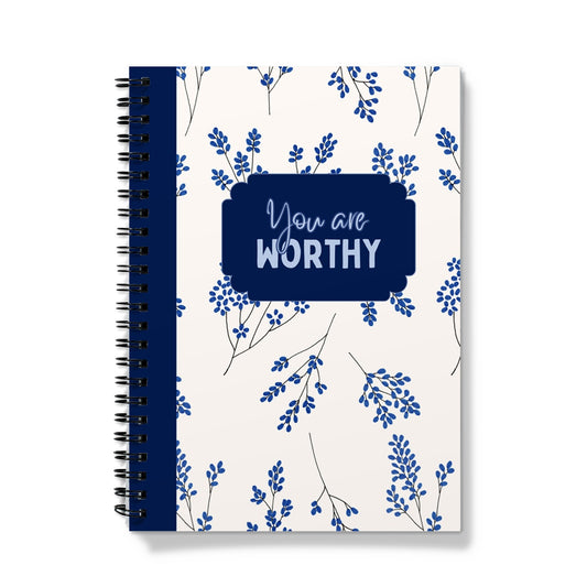 You Are Worthy Floral Notebook
