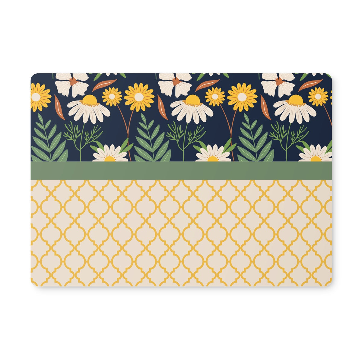 Navy, Yellow and Green Block Placemat