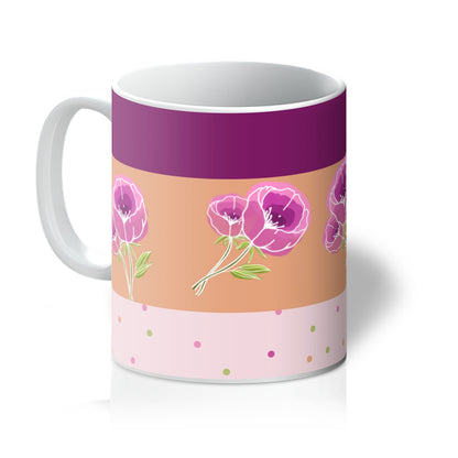 Cerise and Orange Block Mug