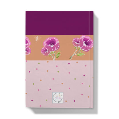 Cerise and Orange Block Hardback Journal