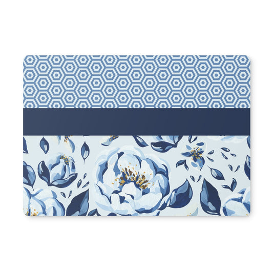 Blue Floral Block Placemat