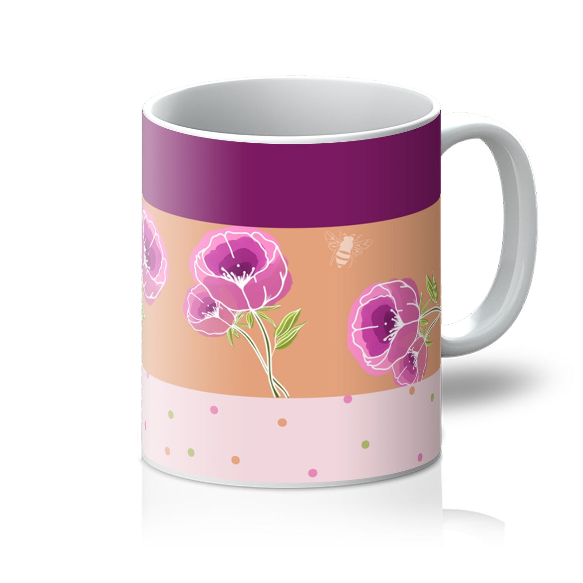 Cerise and Orange Block Mug